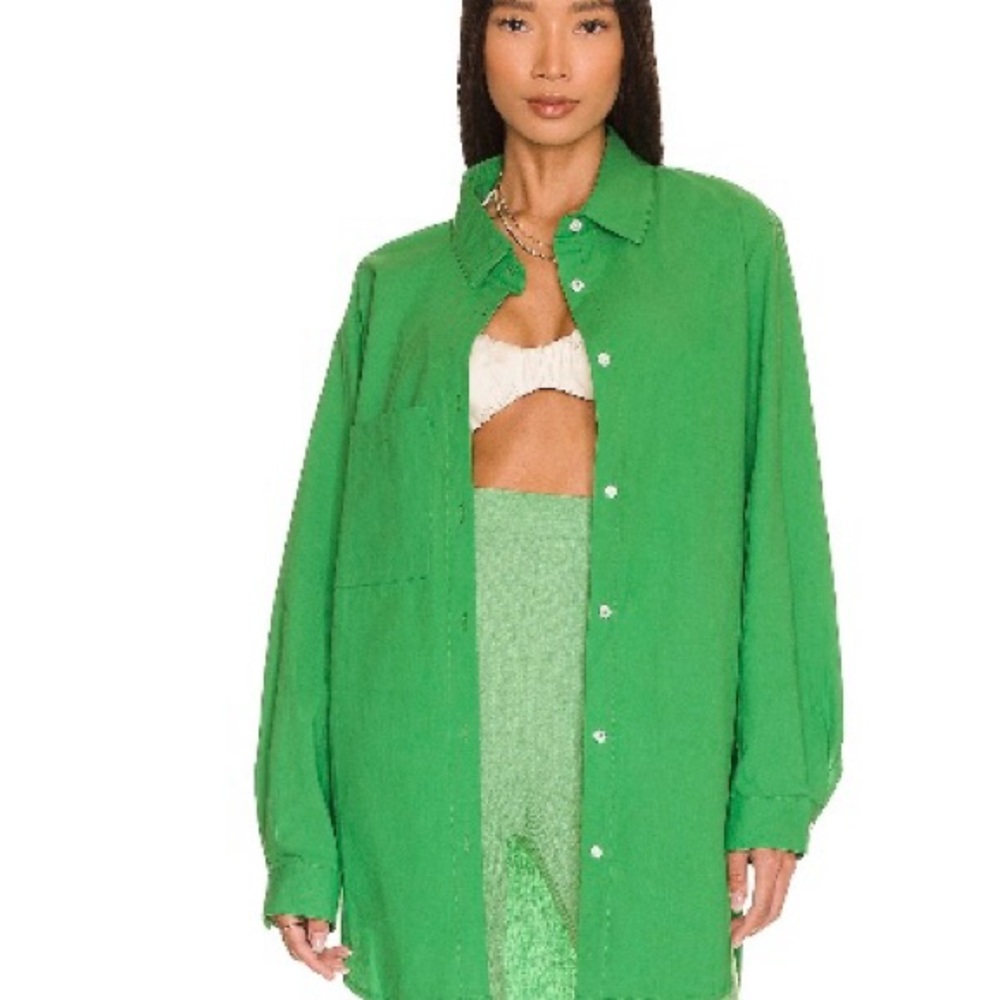 SNDYS Bello Button Up in Green